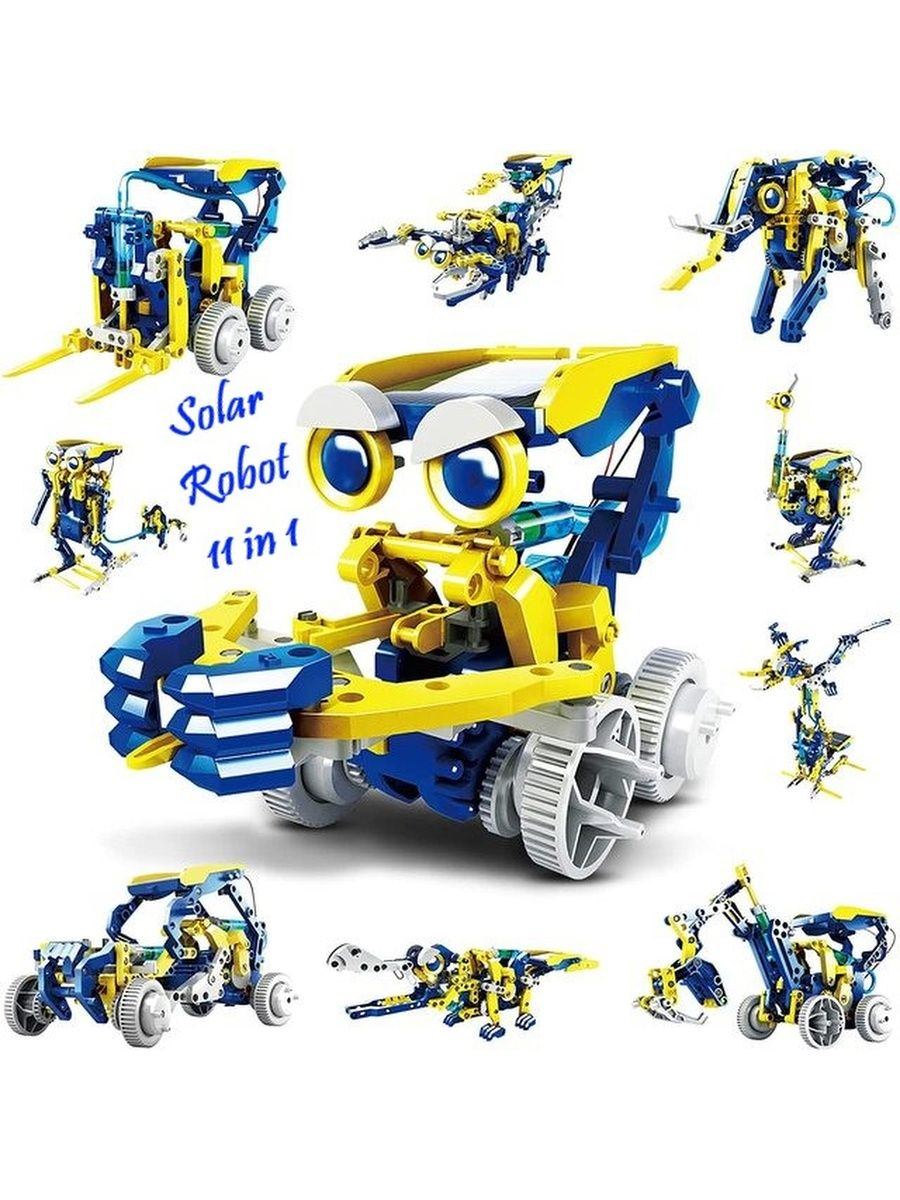 Характеристики Конструктор робот Solar Robot 11 в 1 інтерактивна іграшка на сонячних батареяхП
